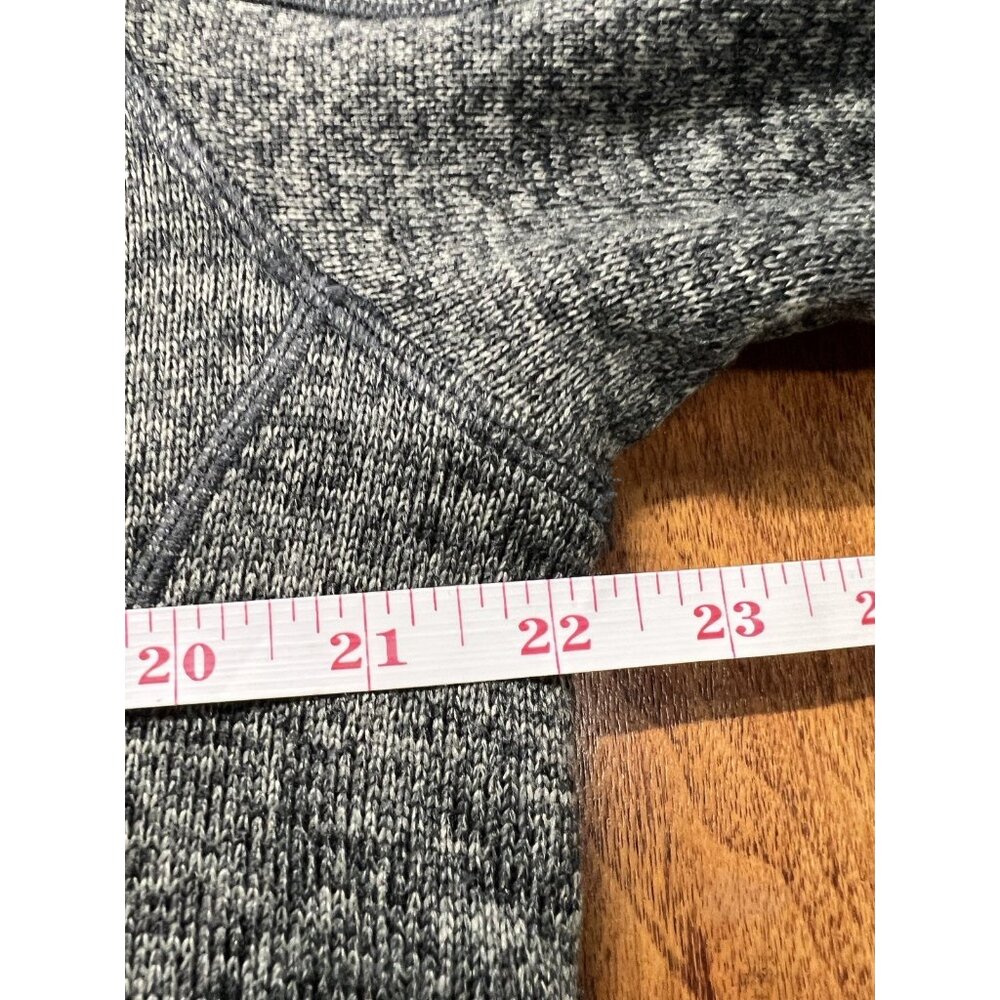 Eddie Bauer Sweatshirt Fleece Pullover Men’s Medium Gray Green Quarter Zip Logo - Picture 4 of 6